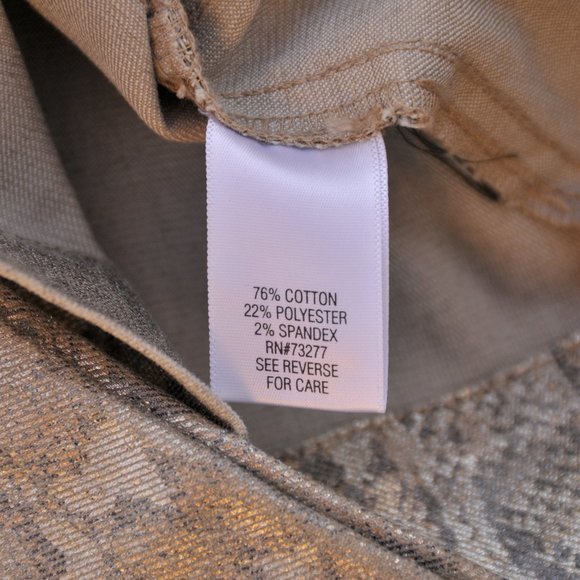 Dana Buchman Metallic Snake Print Denim Jacket - Picture 6 of 6